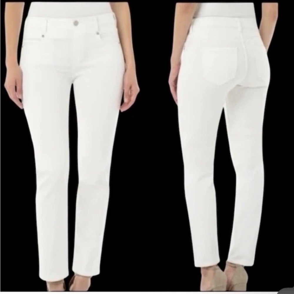 liverpool ankle skinny jeans Size 2 slit on side with silver revit